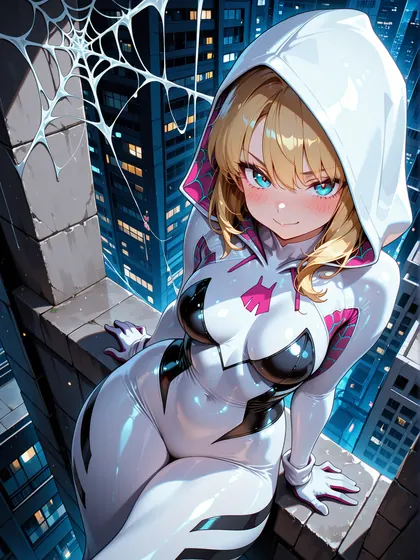 Gwen Stacy from Spider-Verse portfolio cover